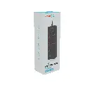 Porodo Blue FWC033 6 AC-Dual Switch Power strip Universal Sockets 3000w 3M 9.8FT 2 USB Output 4 USB-A Output PB-FWCH033-BK