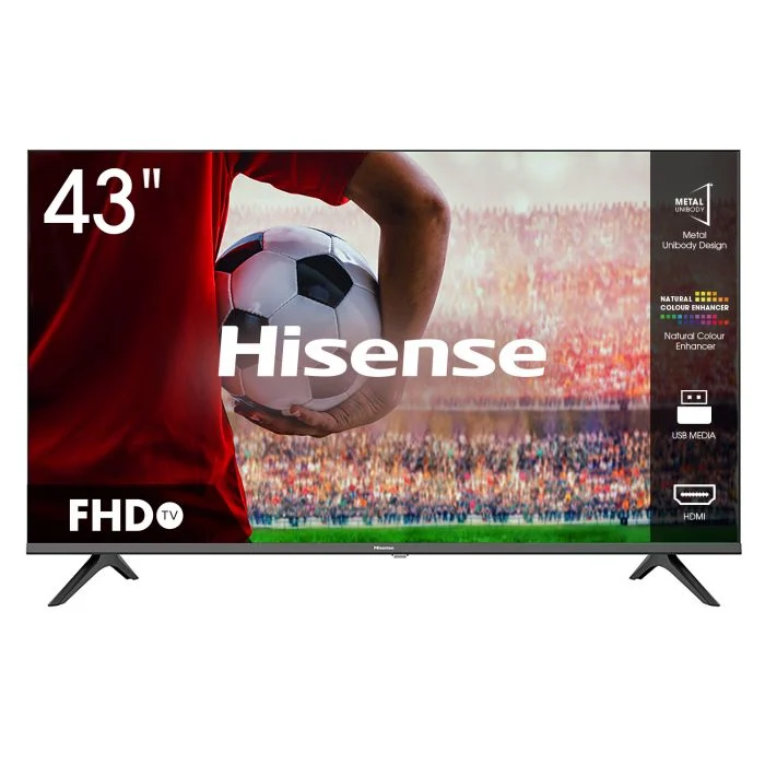 Hisense 43 inch FHD LED Digital TV, 43A3, USB, HDMI, Dolby Atmos, Free-to-Air Decoder