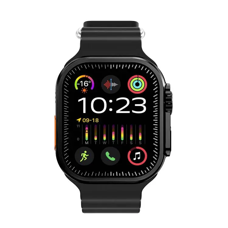 Porodo Blue Double Tap Supremo Smart Watch PB-ULTRAMG-BK 2.0" 16MB 200mAh V5.3 Android 5.0 and above.