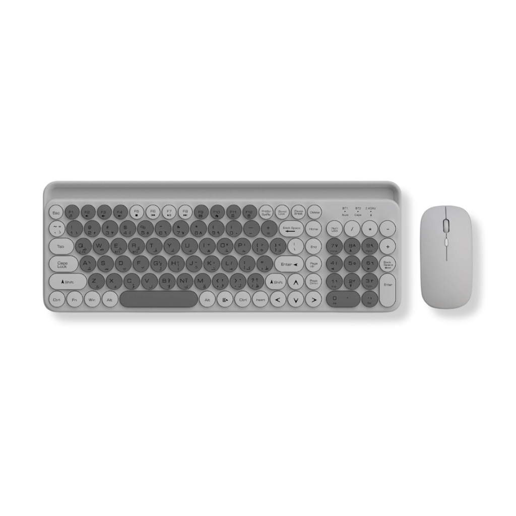 Green Lion Green Lion Wireless Duo Mouse + Keyboard with Tablet Phone holder 10m 3 1200DPI Devices GNWLDUKYBKGY
