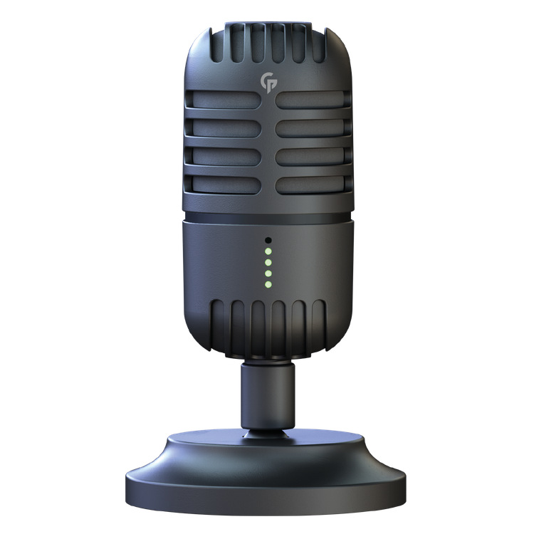 Porodo Gaming Condenser Cardoid Microphone with Fixed Stand – Studio Quality Rotating Angle PDX518