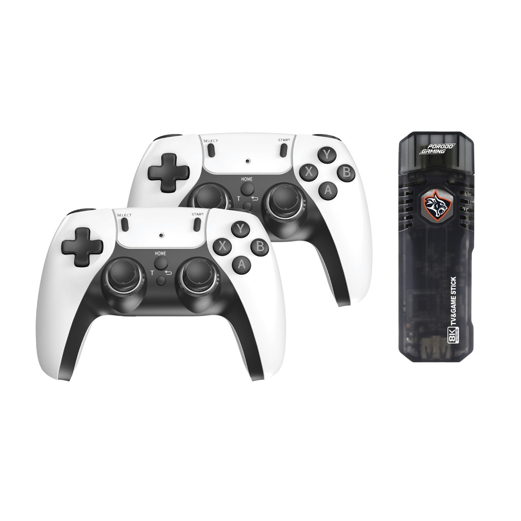Porodo Android TV & Gaming Stick 2+16GB 2.4+5G Wifi 12.1 OS PS5 Controller - Black PDX540