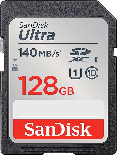 Sandisk Ultra SDXC 128GB UHS-1 Camera Card with Upto 140 MB/s Speed - SDSDUNB-128G-GN6IN