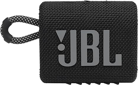 JBL Go 3: Portable Speaker with Bluetooth, Built-in Battery, Waterproof and Dustproof Feature - Black