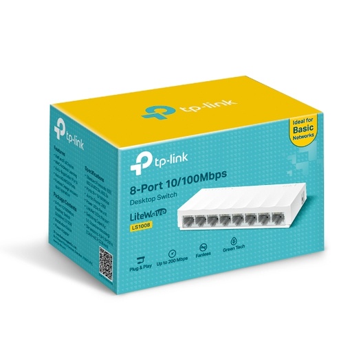 Tp-link 8-Port 10/100Mbps Desktop Switch Lite Wave LS1008 Desktop Network Switch