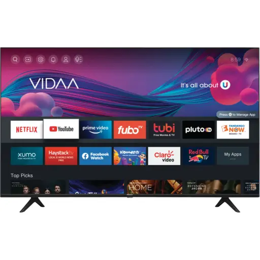 Hisense 58 inch 4K Smart TV 58A6HS Frameless Vidaa Smart TV, Bluetooth, HDMI, USB, Netflix, and Youtube One Touch  58 Vida Smart Television 4K 58A6HS