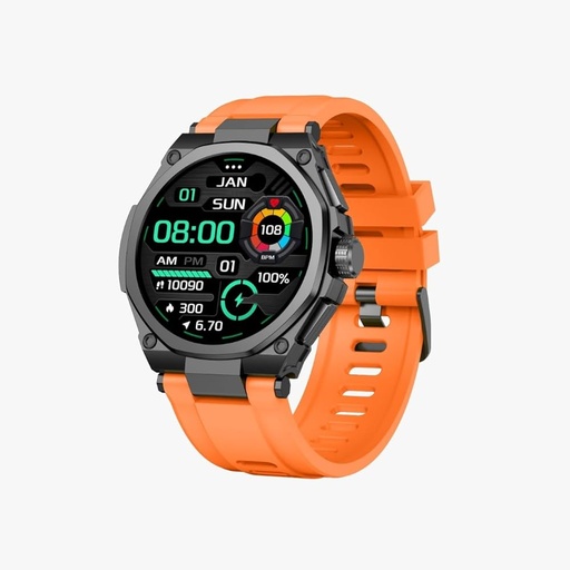 Green Lion Grand Smart Watch GL-SW55 128mbs 1.46" BT 5.2 with 300 Mah IP68 with wireless charging with 120 sports mode GNGRNDSWBKOG