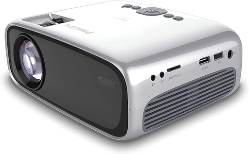 Philips NeoPix Easy+ Projector, Wi-Fi Screen Mirroring, Built-in Media Player 65 inches HDMI USB
