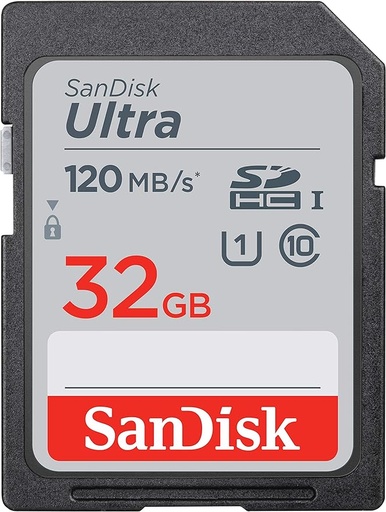 Sandisk Ultra SDHC 32GB UHS-1 Camera Card with Upto 120 MB/s Speed - SDSDUN4-032G-GN6IN