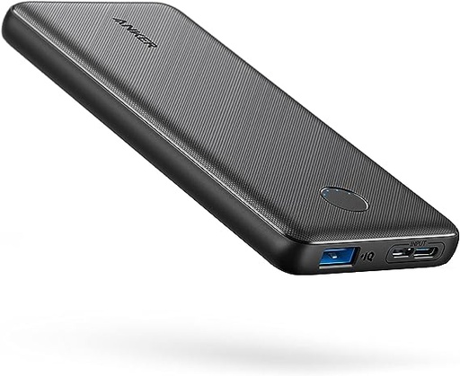 Anker PowerCore Slim10000 Powerful Power Bank, 10,000 mAh Battery Pack with PowerIQ Charging Technology and USB-C (Input Only) +46Hours - A1229