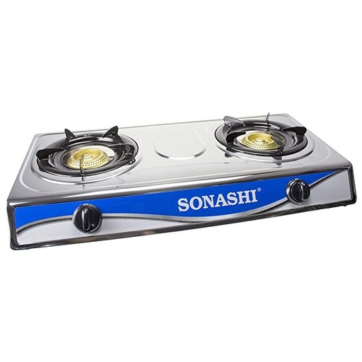 Sonashi Double Gas Stove With Electronic Ignition System - SGB 208SN.