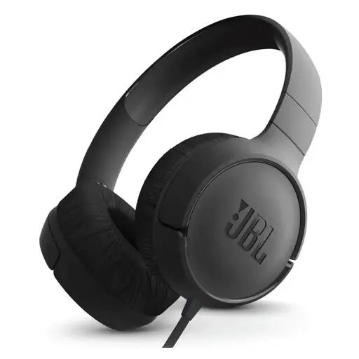 JBL Tune 500 Wired On-Ear Headphones Pure Bass Sound JBL Pure Bass Sound, 1-button remote/mic, Tangle-free flat cable, Lightweight and foldable design, Ask Siri or Google Now