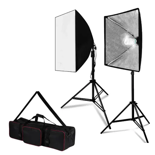 Studio lights Full set - All set 2 strops 2 lights 2 stands 2 Soft boxes1 Trigger