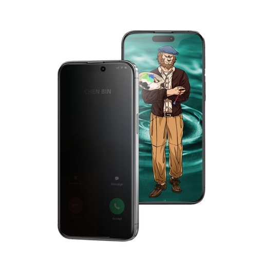 Green Lion 3D Privacy Picasso for 15 Pro Designed for one-touch installation with alignment tray GNP13DPVGL15P