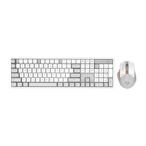 Porodo Gaming Wireless Keyboard Mouse Set 2.4GHz 1600 DPI PDX225 Plug and Play Arabic Keys PDX225-WHA