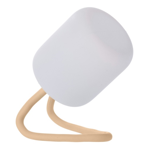 Porodo Lifestyle Soft Silicon Mini Camping Lamp with Flexible Hanger and Stand - Light Brown Dual warm and white light PD-LFSMCL-LTBR