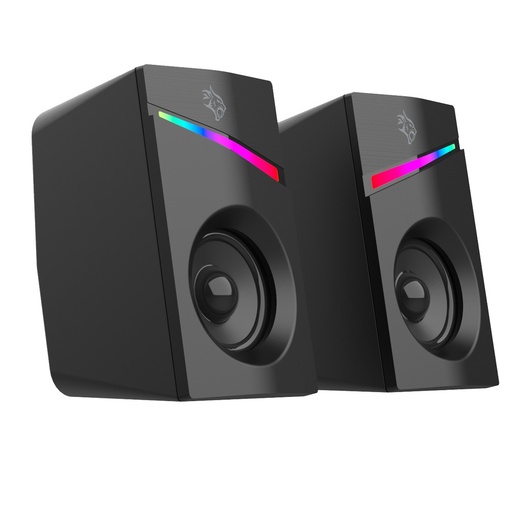 Porodo Stereo Gaming Speakers with Volume Knob Control PDX543 3.5mm Aux Plug and Play PDX543-BK
