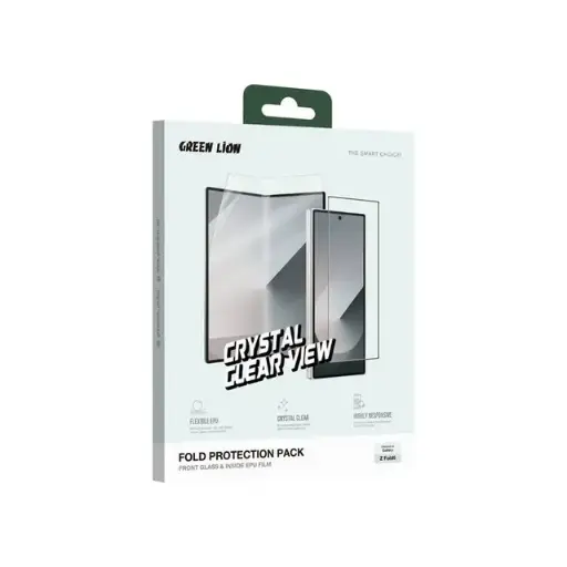Green Lion Fold Protection Pack - Samsung Galaxy Z Fold 6, Folding Resistant, Touch Sensitive, Anti Scratch & Fingerprint - Clear GNPRZFOLD6CL