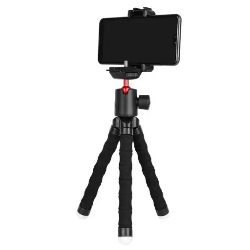 Porodo Flexible Versatile Folded Length Tripod 33Cm - Black PD-TRPH-BK ABS Foam 255mm 330mm 34mm 2KG Panaromic Head