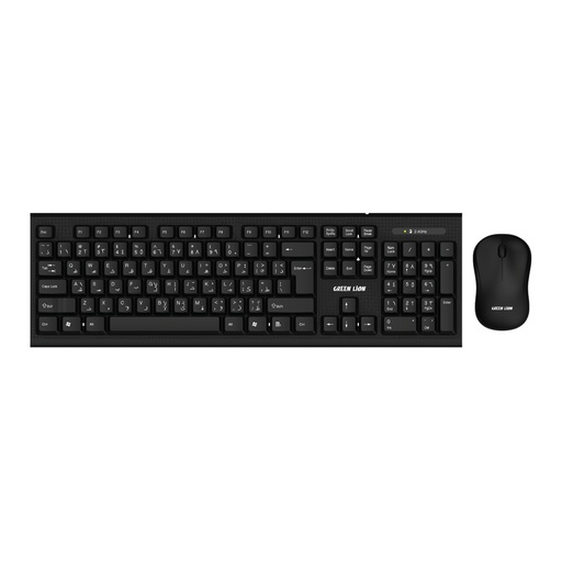 Green Lion Wireless Keyboard and Mouse 10M 2.4GHZ Soft Press Keys GNWS24GKEYMBK