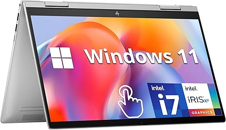 HP Envy x360 2-in-1 14" FHD Touchscreen Laptop, Intel Core i7-155U, 16GB RAM, 1TB SSD, Backlit Keyboard, 5MP Camera, Fingerprint Reader, Wi-Fi 6E, Win 11, Silver